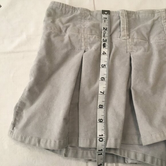Free People Micro Mini Pleated Corduroy Skort in Gray Size 12 - Picture 10 of 16